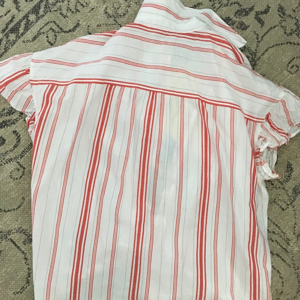 Madewell Central Ruffle Sleeve Button Down Top - Picture 4 of 4